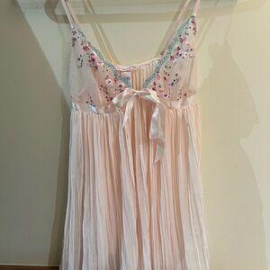 Victoria's Secret Pink Floral Embroidered Chemise
